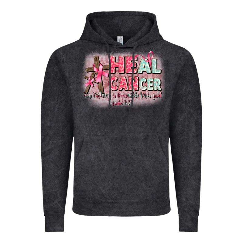 Heal Cancer Luke 1 37 Vintage Hoodie by CowGirlArtShop | Teevron