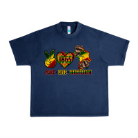 Navy peace love juneteenth Urban Heavy Tee - CowGirlArtShop