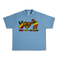 Pebble Blue peace love juneteenth Urban Heavy Tee - CowGirlArtShop