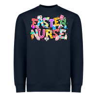 Navy Easter Nurse Heavyweight Sweatshirt - CowhideDigitalArt