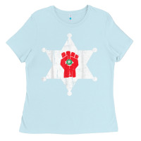 Baby Blue GONZOS SHERIFF HUNTERS S THOMPSON Ladies Tee - Craftify
