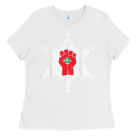 White GONZOS SHERIFF HUNTERS S THOMPSON Ladies Tee - Craftify