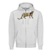 Dove Grey Jaguarundi Zipper Hoodie - LillyAllenDesigns