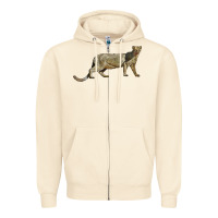 Sandshell Jaguarundi Zipper Hoodie - LillyAllenDesigns