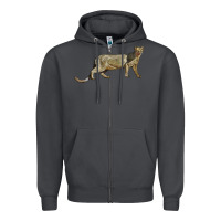 Smoke Jaguarundi Zipper Hoodie - LillyAllenDesigns