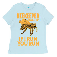 Baby Blue bee beekeeper if i run you run bumble bee humour 449 hive beekeeping Ladies Tee - Craftify