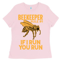 Bubblegum Pink bee beekeeper if i run you run bumble bee humour 449 hive beekeeping Ladies Tee - Craftify
