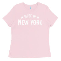 Bubblegum Pink Made In New York NY City NYC New Yorker My Home State Pride Premium T- Ladies Tee - Craftify