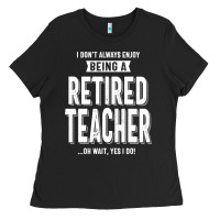 Black Retired Teacher Ladies Tee - Craftify