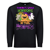 Black theres some horrors in this house Premium Sweatshirt - BarkalooDesign