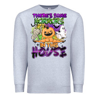 Heather Grey theres some horrors in this house Premium Sweatshirt - BarkalooDesign
