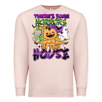 Pale Pink theres some horrors in this house Premium Sweatshirt - BarkalooDesign