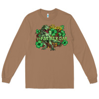 Toasted Coconut Happy St. Patrick's Day T-Rex Long Sleeve Tee - HowdyJamesFarm