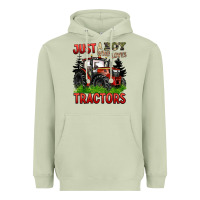 Matcha just a boy who loves tractors red tractor Heavyweight Hoodie - BarkalooDesign