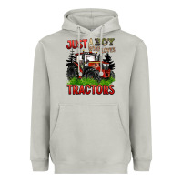 Moon Dust just a boy who loves tractors red tractor Heavyweight Hoodie - BarkalooDesign