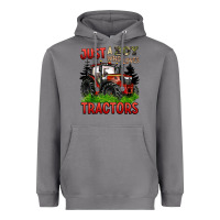 Storm just a boy who loves tractors red tractor Heavyweight Hoodie - BarkalooDesign