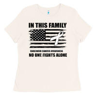 Bone No One Fights Alone Pancreatic Cancer Awareness Ladies Tee - Bettercallsaul