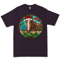 Plum Brown Horse Christmas Premium Tee - RanaPortraitStore