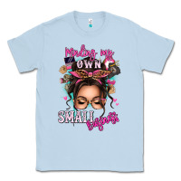 Dusty Blue minding my own small business messy bun Classic Tee - texasbilliewilder