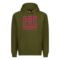 Army Green the magic is in our diference Premium Hoodie - CowhideDigitalArt
