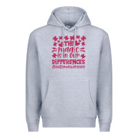 Heather Grey the magic is in our diference Premium Hoodie - CowhideDigitalArt