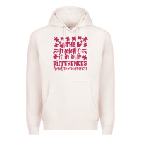 Pale Pink the magic is in our diference Premium Hoodie - CowhideDigitalArt