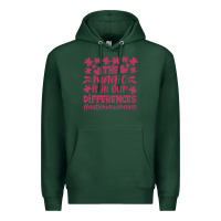 Sports Green the magic is in our diference Premium Hoodie - CowhideDigitalArt