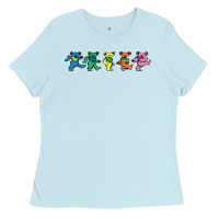 Baby Blue Jerrys Designer Bears Ladies Tee - InspiraDesign