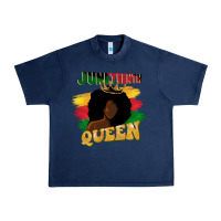 Navy juneteenth queen black woman afro queen Urban Heavy Tee - CowGirlArtShop
