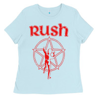 Baby Blue vintage starman Ladies Tee - InspiraDesign