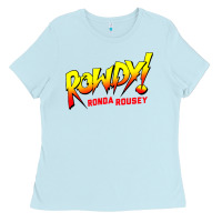 Baby Blue Ronda Rousey Merch Rowdy Ronda Rousey Shirt Ladies Tee - InspiraDesign