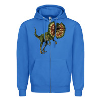 True Royal Dilophosaurus Zipper Hoodie - LillyAllenDesigns