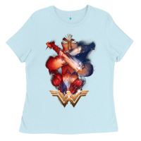 Baby Blue wonder woman movie arms crossed t shirt Ladies Tee - InspiraDesign