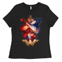 Black wonder woman movie arms crossed t shirt Ladies Tee - InspiraDesign