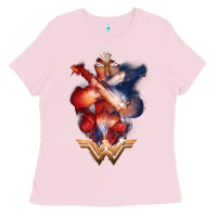 Bubblegum Pink wonder woman movie arms crossed t shirt Ladies Tee - InspiraDesign