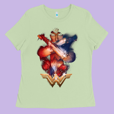 Wonder Woman Movie Arms Crossed T Shirt Ladies Tee Designed By Inspiradesign