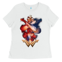 White wonder woman movie arms crossed t shirt Ladies Tee - InspiraDesign