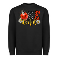 Black onederful wonderful ladybug Heavyweight Sweatshirt - LillyAllenDesigns