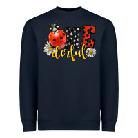 Navy onederful wonderful ladybug Heavyweight Sweatshirt - LillyAllenDesigns