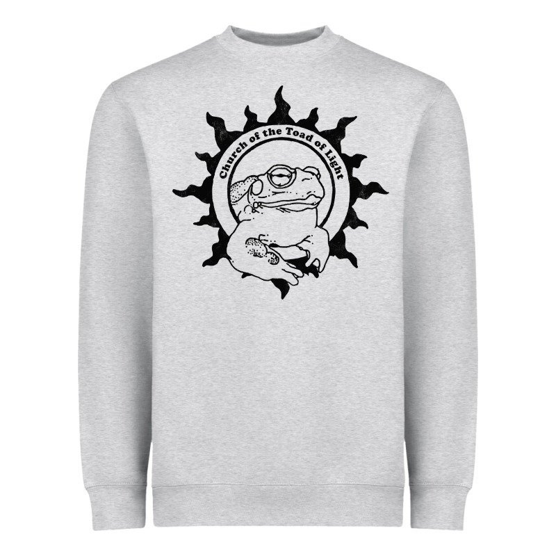 Authentic Church Of The Toad Of Light Psychedlic Frog Licking (distres Heavyweight Sweatshirt by DesignPulse | Teevron