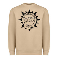Mushroom Authentic Church Of The Toad Of Light Psychedlic Frog Licking (Distres Heavyweight Sweatshirt - DesignPulse