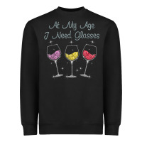 Black At My Age I need Glasses Heavyweight Sweatshirt - DesignPulse