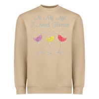 Mushroom At My Age I need Glasses Heavyweight Sweatshirt - DesignPulse