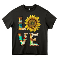 Asphalt western love with sunflower Heavy Core Tee - Artiststas