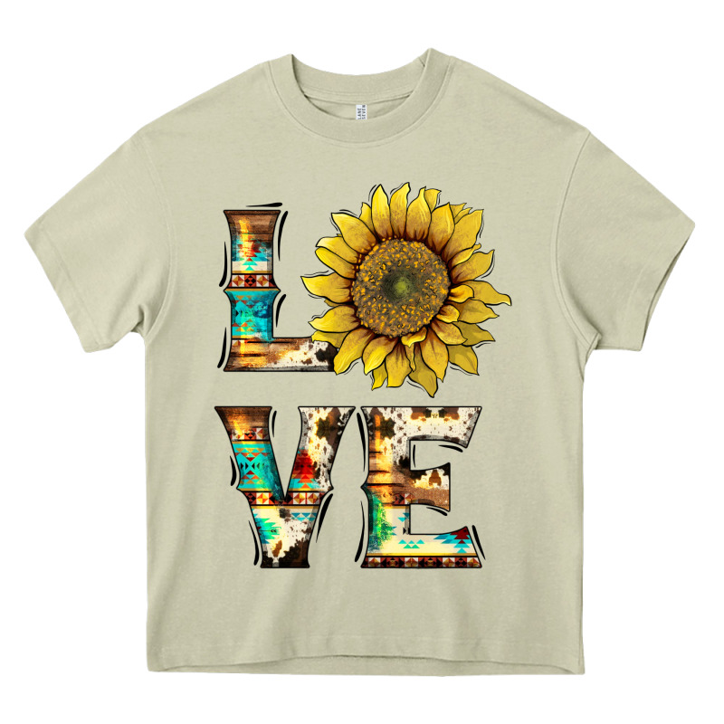Western Love With Sunflower Heavy Core Tee by Artiststas | Teevron