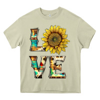 Mossy western love with sunflower Heavy Core Tee - Artiststas