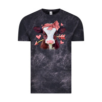Cloud Black valentines day baby calf Vintage Tee - Jasminsmagicworld
