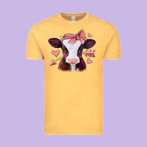 Valentines Day Baby Calf Vintage Tee Designed By Jasminsmagicworld