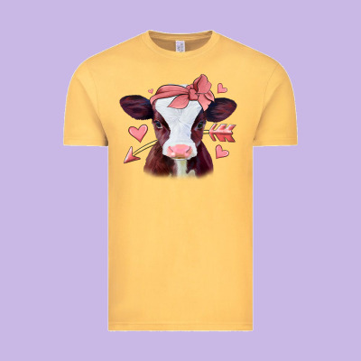 Valentines Day Baby Calf Vintage Tee Designed By Jasminsmagicworld