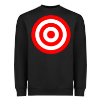 Black bullseye target red & white rings target Heavyweight Sweatshirt - DesignPulse